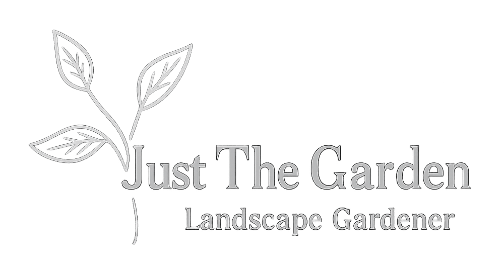just the garden logo white